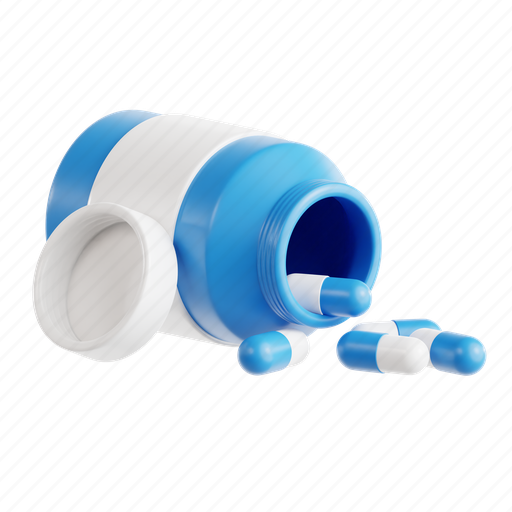 Pill, bottle, paramedic, medical, healthcare, aid, health 3D illustration - Download on Iconfinder