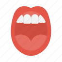 mouth, open, organ, teeth, tongue