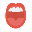 mouth, open, organ, teeth, tongue 