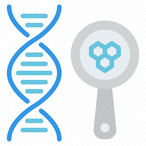 Dna, laboratory, loupe, magnifier, medical icon - Download on Iconfinder