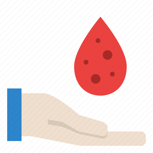 Blood, drop, hand, medical icon - Download on Iconfinder