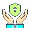 hands, health insurance, insurance, medical, protection, shield 