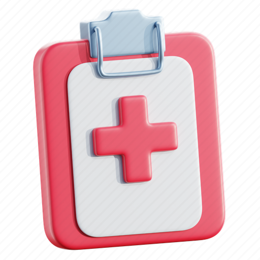 Health, hospital, care, medical report 3D illustration - Download on Iconfinder