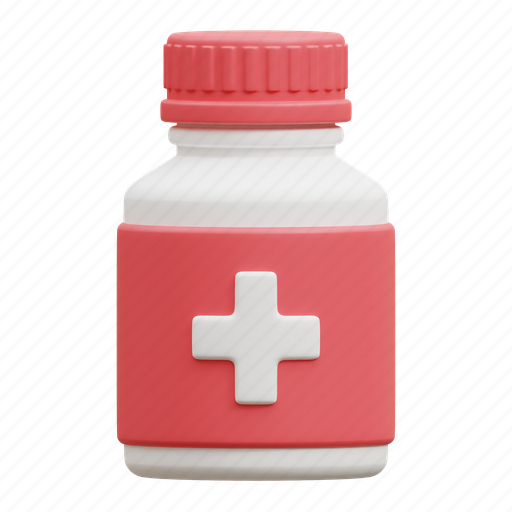 Medicine, drug, pharmacy, pill, tablet, bottle, medical 3D illustration - Download on Iconfinder