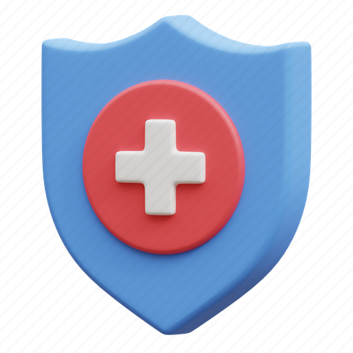 Medical, health, life, insurance, protection, shield 3D illustration - Download on Iconfinder