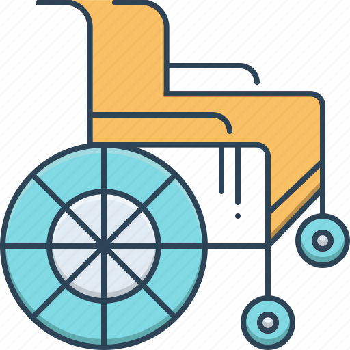 Chair, disability, handicapped, impairment, physical impairment, wheel, wheel chair icon - Download on Iconfinder