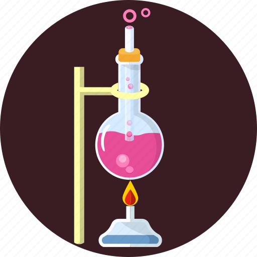 Biotechnology, fire, flask, glassware, laboratory, research, science icon - Download on Iconfinder