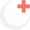 hospital logo, hospital sign, hospital symbol, medical cross, moon 