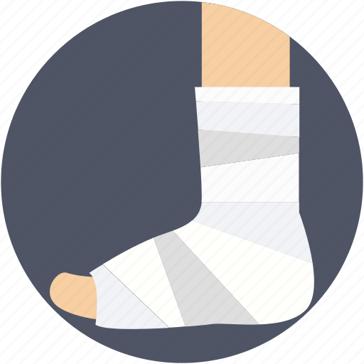 Feet plaster, foot, fracture, injury plaster, limb plaster icon - Download on Iconfinder