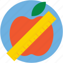 apple, diet, dieting, measuring tape, weight loss 