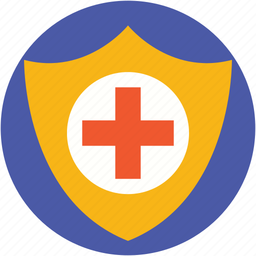 Health protection, healthcare, hospital care, medical care, shield icon - Download on Iconfinder