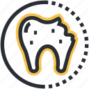 broken tooth, damaged tooth, dental calculus, dental caries, dental illness 