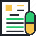 clipboard, medical report, medications, medicine chart, prescription 