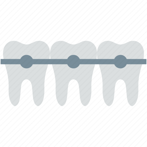 Braces, dental braces, dental brackets, medical, teeth braces icon - Download on Iconfinder