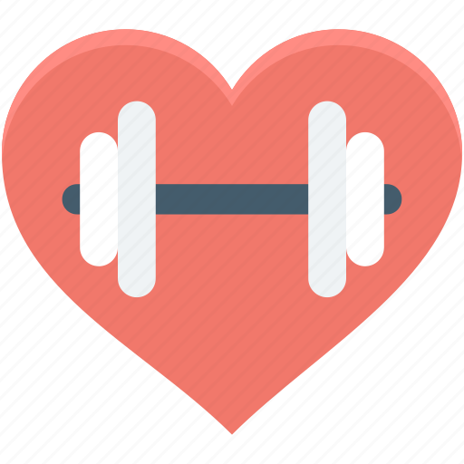 Dumbbell, exercise, fitness, health, heart icon - Download on Iconfinder