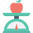 apple, food scale, kitchen gadget, kitchen scale, weight scale