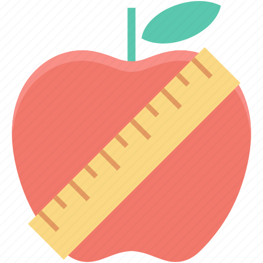Apple, dieting, healthy diet, healthy food, measuring tape icon - Download on Iconfinder