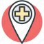 health clinic, hospital direction, hospital location, hospital pin, location pin 