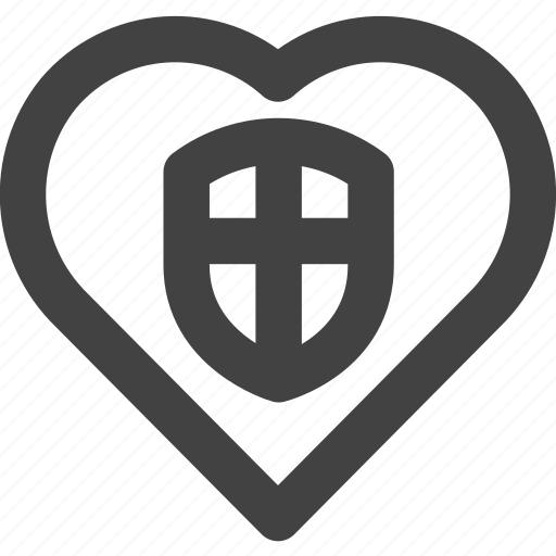 Favorite, heart, love, protect, security, shield icon - Download on Iconfinder