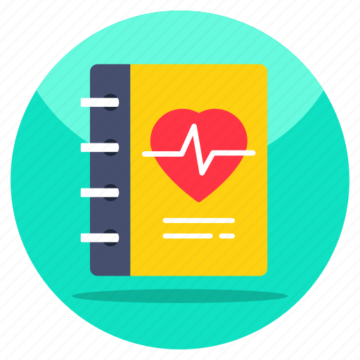 Cardio book, heart book, cardio education, booklet, handbook icon - Download on Iconfinder
