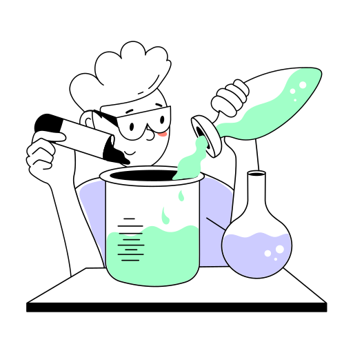 Chemical testing, lab reaction, chemical reaction, lab technician, lab testing illustration - Download on Iconfinder
