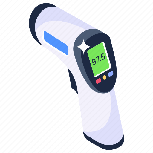 Infrared thermometer, thermometer, digital thermometer, medical gauge, gun thermometer icon - Download on Iconfinder