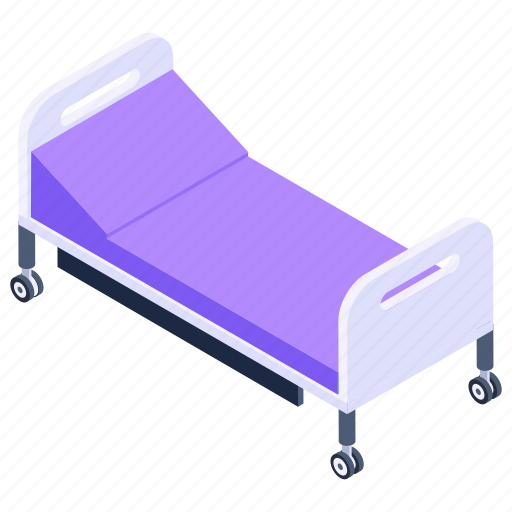 Hospital bed, patient bed, emergency bed, hospital furniture, stretcher icon - Download on Iconfinder