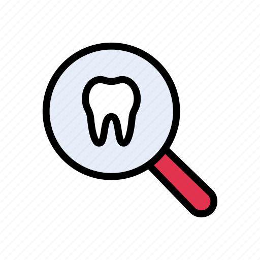 Checkup, glass, magnifier, oral, teeth icon - Download on Iconfinder