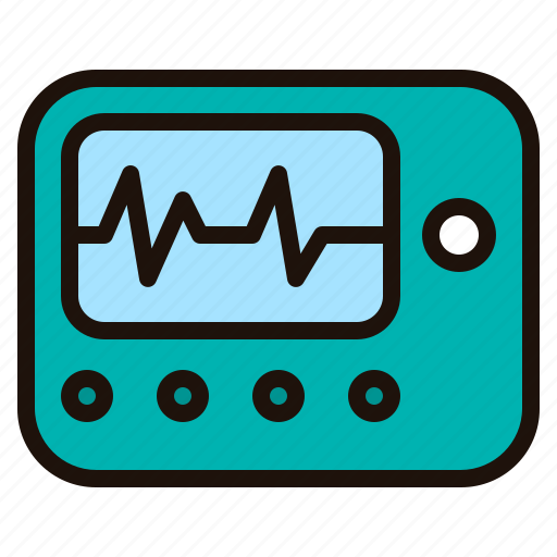 Ecg, monitor, electrocardiogram, heartbeat, cardiology, medical, equipment icon - Download on Iconfinder