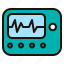 ecg, monitor, electrocardiogram, heartbeat, cardiology, medical, equipment 