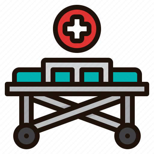 Stretcher, medical, emergency, bed, hospital, equipment icon - Download on Iconfinder