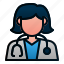 avatar, doctor, female, hospital, people, profession, woman 
