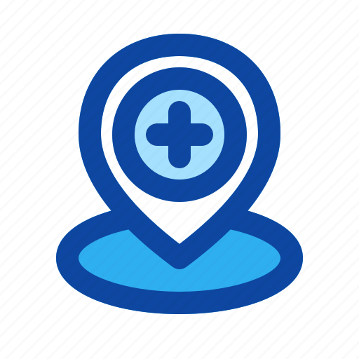Hospital, medical, pin, placelocation icon - Download on Iconfinder