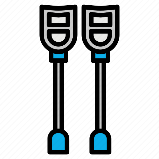 Clinic, crutches, emergency, health, healthcare, hospital, medical icon - Download on Iconfinder