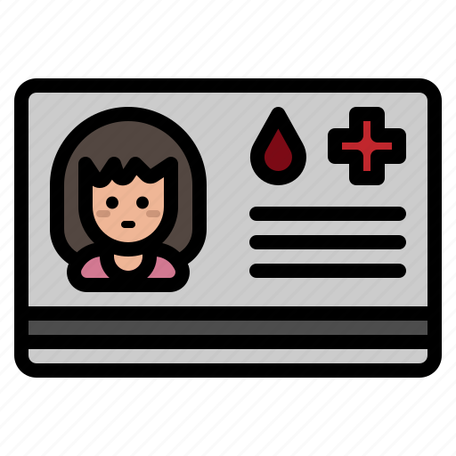 Medical, card, identification, infusion, blood, hospital icon - Download on Iconfinder