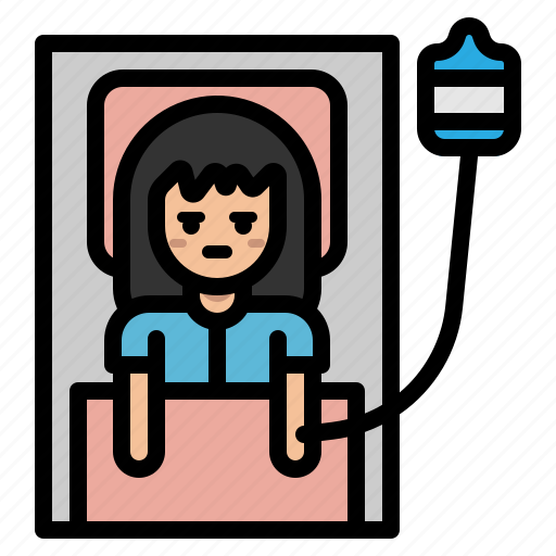 Medical, patient, hospital, saline, infusion, bed icon - Download on Iconfinder