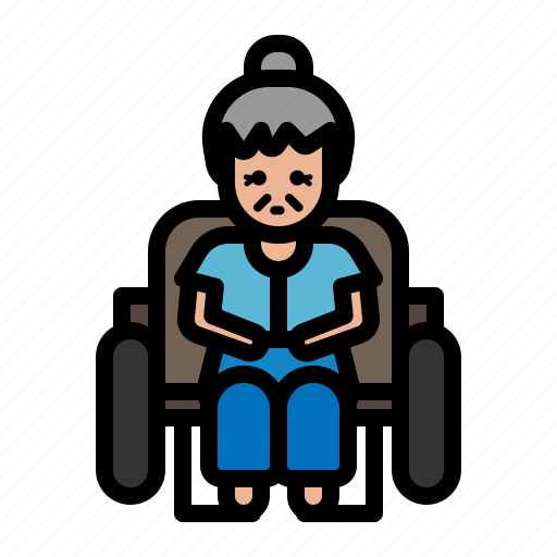 Medical, wheelchair, patient, elderly, hospital icon - Download on Iconfinder