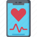 health care, heart, hospital, medical, mobile, monitor, phone
