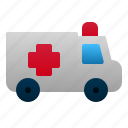 ambulance, car, healthcare, hospital, medicine, transportation 