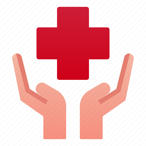 Cross, hand, healthcare, hospital, insurance, medical icon - Download on Iconfinder
