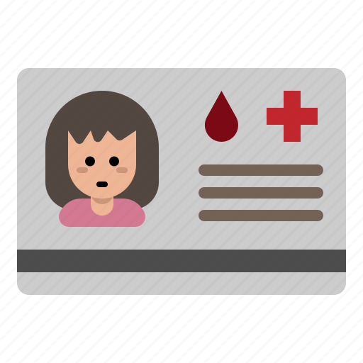Medical, card, identification, infusion, blood, hospital icon - Download on Iconfinder