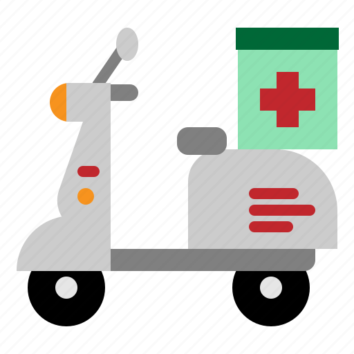 Medical, delivery, motorcycle, hospital, pharmacy icon - Download on Iconfinder