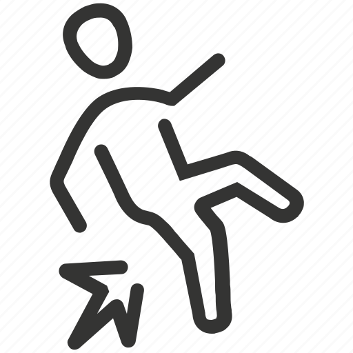 Accident, down, fall, slip, slippery icon - Download on Iconfinder