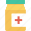 jar, lozenge, medicine, pellet, plastic, tablet 