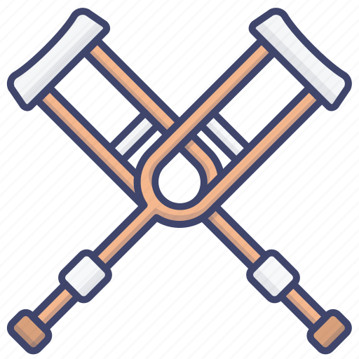 Crutch, crutches, dissability, injury icon - Download on Iconfinder