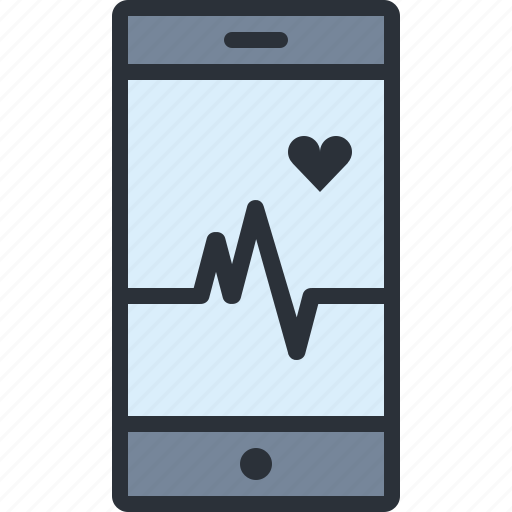 Health, heart, hospital, medical, monitor, phone icon - Download on Iconfinder