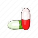 antibiotic, capsule, cartoon, drug, medical, pill, vitamin