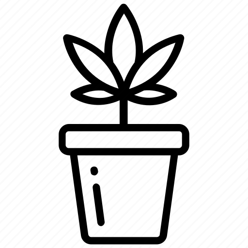 Flower, pot, growth, gardening, plant, cannabis, botany icon - Download on Iconfinder