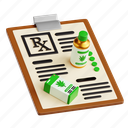 prescription, herbal medicine, herbal marijuana, marijuana, cannabis, herbal, 3d icon, 3d illustration 