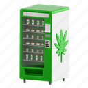 vending, machine, herbal medicine, herbal marijuana, marijuana, cannabis, herbal, 3d icon, 3d illustration 